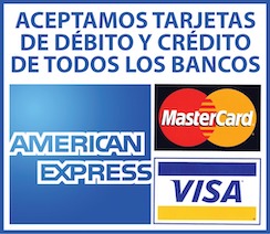 Acpetamos tarjetas de crédito y débito mastercard y visa